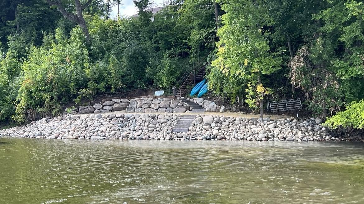 Completed shoreline restoration